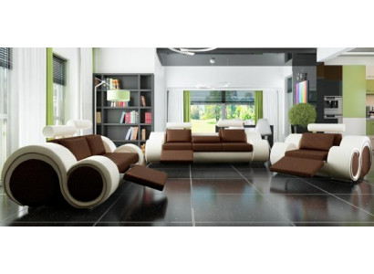 Conjunto de sofá de diseñador 3+2+1 con USB, Tapicería de sofá Conjuntos de sofá marrón Set.