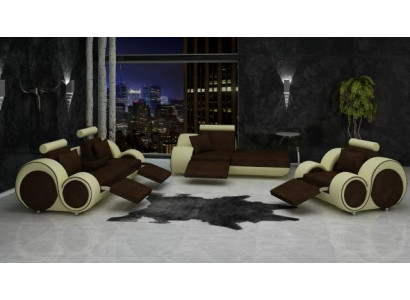 Sofá de cuero textil de tela conjunto de sala de estar en forma de L 3+Chaise+1 USB