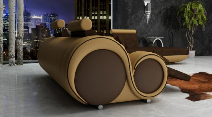 Conjunto de sofás de cuero y tela + USB, juego de sofás 3 + chaise + 1 sofá de esquina