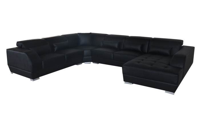 Ecksofa de cuero con asientos acolchados diseño esquina conjunto de sofás salón sofás nuevos Sofá.