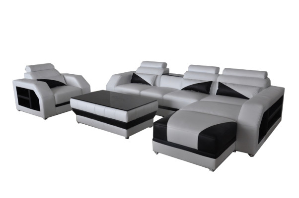 Sofá juego de tapicería conjunto de asientos esquina sillón cuero sofás silla mesa sofá