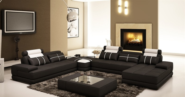 Sofá esquinero Couch Sofá Sofá de salón Sofá de cuero xxl Sofás de diseño Wolfhagen