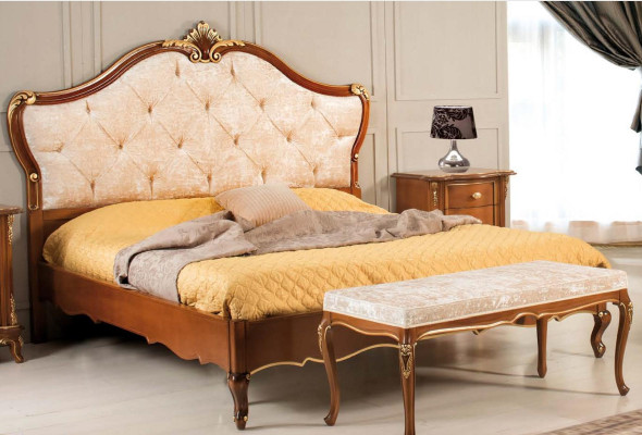 Cama Muebles Cama doble Madera natural Muebles de dormitorio Diseño Camas Muebles Italia