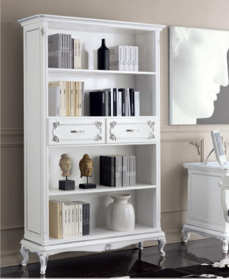Vitrina de salón armario librería estantería aparador muebles clásicos estantes de madera.