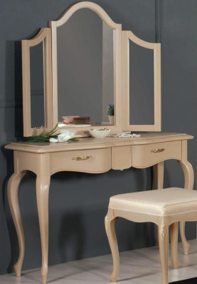 Vanity with mirror bedroom furniture design bedside table stool 2pcs. New