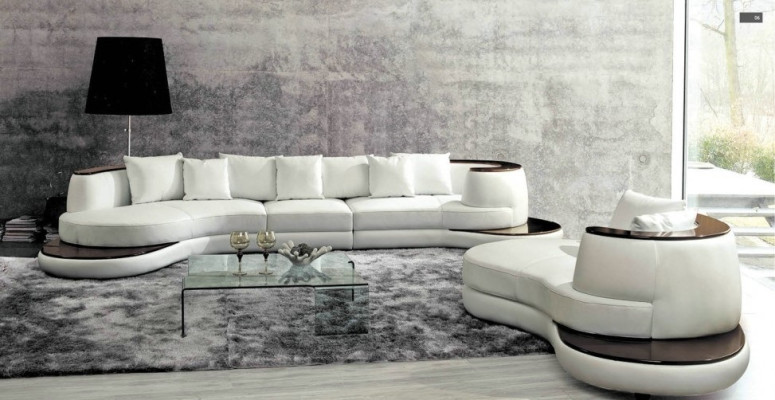 Sofá de esquina con chaise longue, sofá de cuero de la sala de estar, nuevo conjunto de esquina PRII-S.