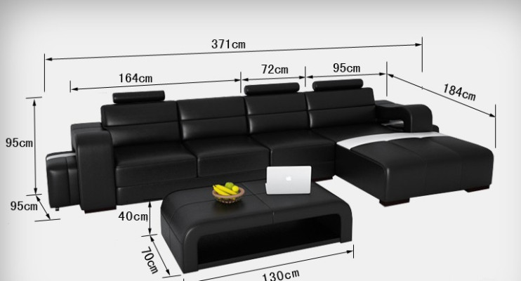 Sofá de cuero sofá conjunto de salón sofá de esquina conjunto de esquina diseño sofá moderno F3008C.