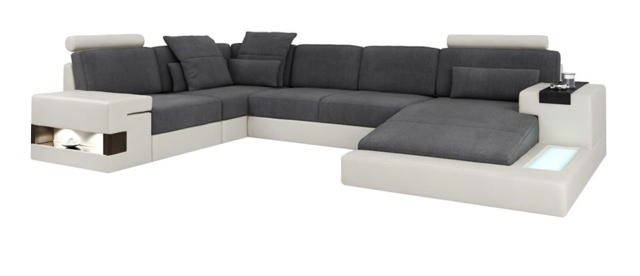 Esquina sofá en forma de U salón sofá sofá tela sofás cuero nuevo