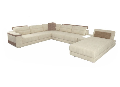 Sofá en forma de U de diseño moderno con función de cama, muebles de salón.