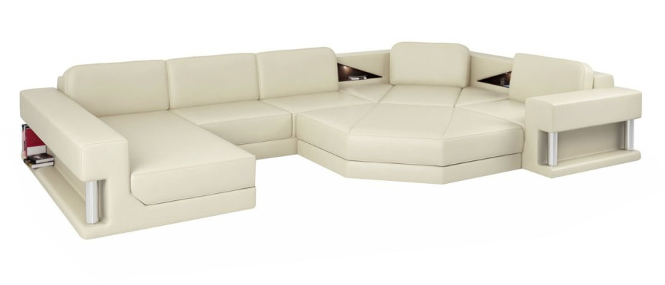 Sofá esquina en forma de U Sofá de salón Sofá Sofá Sofá moderno Sofá de diseño Textil Cuero