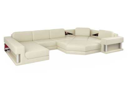 Sofá esquina en forma de U Sofá de salón Sofá Sofá Sofá moderno Sofá de diseño Textil Cuero