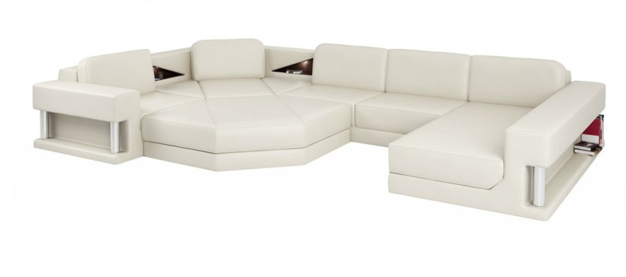 Sofá esquina en forma de U Sofá de salón Sofá Sofá Sofá moderno Sofá de diseño Textil Cuero