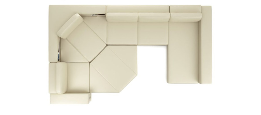 Sofá esquina en forma de U Sofá de salón Sofá Sofá Sofá moderno Sofá de diseño Textil Cuero