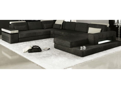 Muebles de salón Sofá esquinero Tela/Cuero Tapizado Esquina Sofá Forma de U Nuevo
