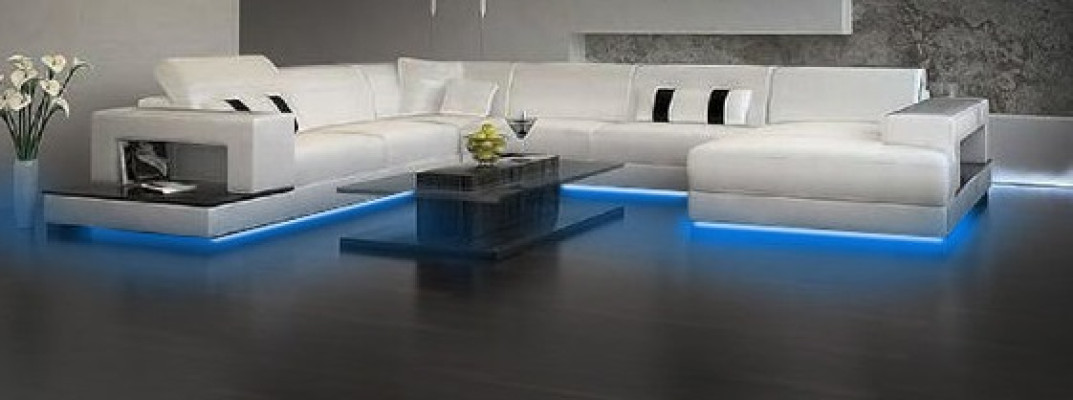 Sofá esquinero de diseño de cuero nuevo con asiento de esquina y sofá en forma de L.