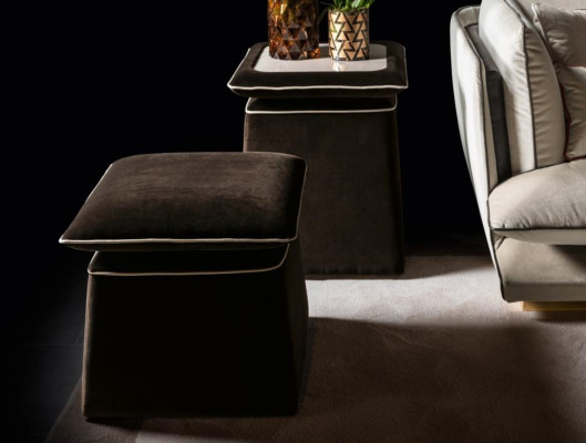 Taburete Reposapiés Otomano Taburete Puf Asiento Pouf Sala de estar Diseñador arredoclassic
