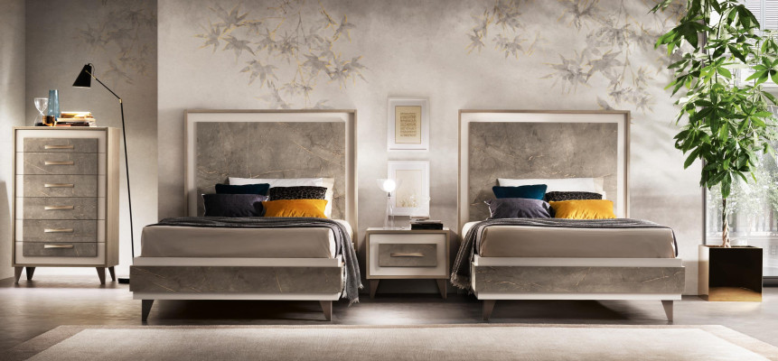 Cama acolchada Cama Cama Acolchado Madera Diseñador Hotel Design arredoclassic 120 cm