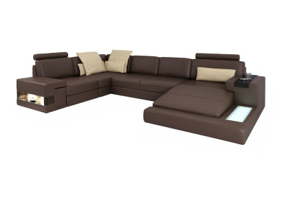 Diseño sofá esquinero en forma de U con función de cama, sofá de tela de cuero textil, sofás sofá cama de tela nuevo.