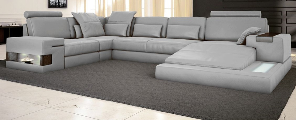 Sofá cama Sofá Diseño Tapizado Textil Esquina Sofá de esquina Tela Forma de U