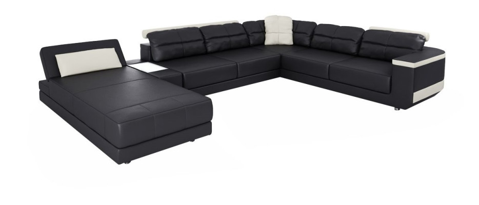 Sofás modernos Conjunto de sala de estar Esquina Sofá Tela Forma de U Diseño Asiento Textil Esquina