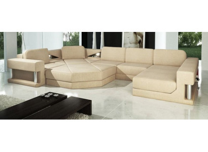 Sofá esquinero acolchado de tela Sofá Sofás en forma de U Sofá salón Muebles Nuevos