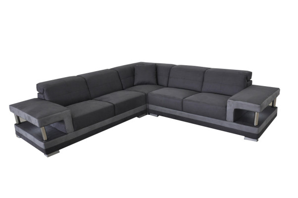 Sofá de esquina de cuero Acolchado Sofá de salón Conjunto de lujo Sofás de esquina