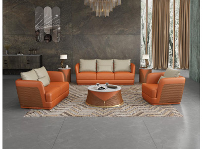 Muebles de salón de diseño italiano sofá de cuero conjunto de sofás de sofá