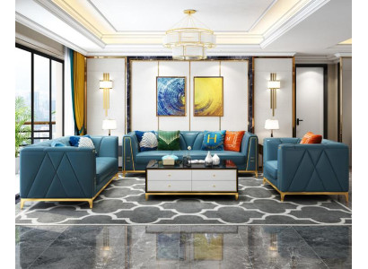 Chesterfield sofá de cuero conjuntos de sala de estar sofá conjuntos de sofá