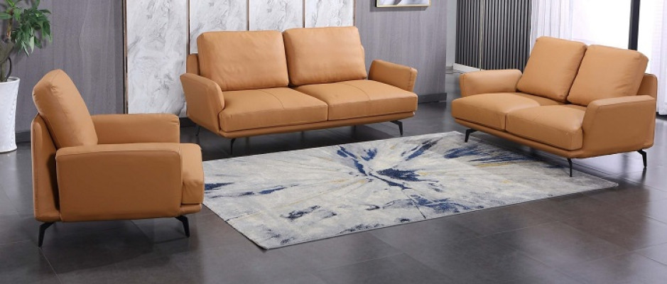 Sofás tapizados de sala de estar Conjunto de sofás de cuero 3+2+1 plazas Sofá moderno sofá