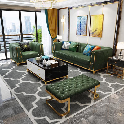 Chesterfield diseño exclusivo muebles 31 plazas taburete sofá tapizado conjunto.