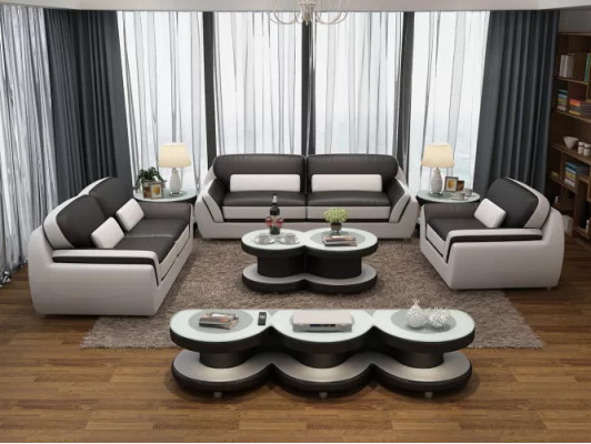 Sofá conjunto 321 mesa taburete aparador salón esquina sofá sofá 7 piezas.