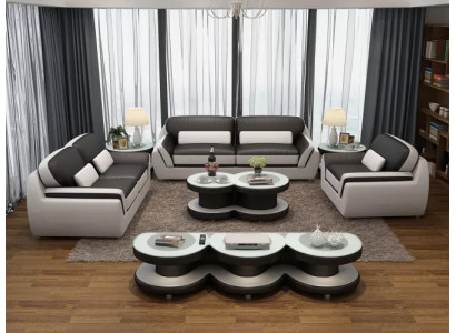 Sofá conjunto 321 mesa taburete aparador salón esquina sofá sofá 7 piezas.