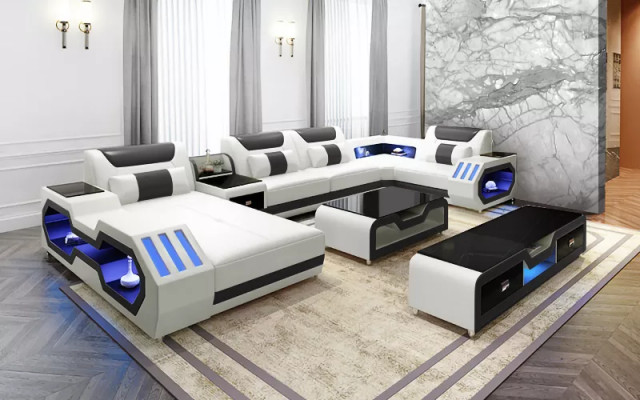 Diseño de sala de esquina sofá esquinero sofá sofás mesas de sofá 2 piezas sala de estar