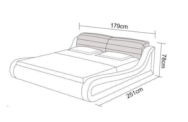 Cama de agua con cama doble en el hotel + cama con USB completa de cuero cama acolchada de agua