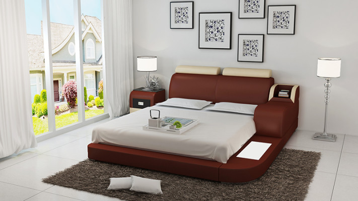 Cama de agua Hotel Cama doble Camas completas Cama de cuero Cama tapizada Agua LB8813