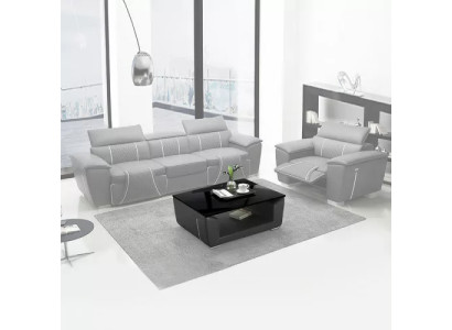 Sofá de esquina de cuero para salón con sofá cama sofá rinconero de tejido Swift con iluminación LED.