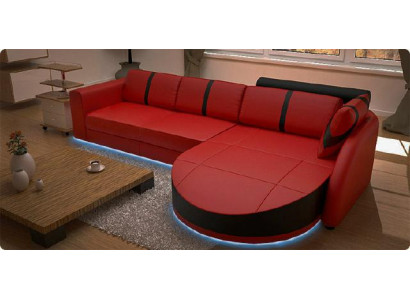 SOFÁ DE DISEÑO SOFÁ CAMA DE CUERO ESQUINA CON USB SOFÁ DE CUERO ESQUINERO CON FUNCIÓN DE CAMA