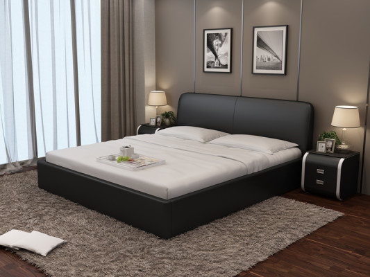 Cama de agua hotel cama doble camas completas cama de cuero, cama de agua tapizada LB8836