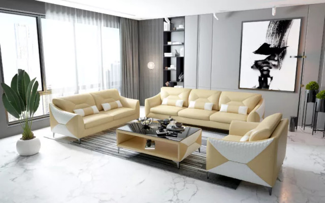 Sofá conjunto de 3 piezas Set Diseño Sofá Sofá de lujo Nuevo diseño Acolchado