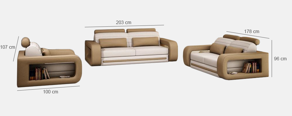 Sofá conjunto sofá sofá tapizado cuero sofás sofás 3+2+1 conjunto Davos nuevo