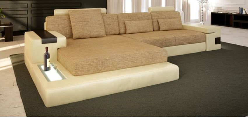 Sofá en forma de L Sofá Diseño Sofá Textil Moderno Conjunto de salón Modular Sofá Esquinero Nuevo