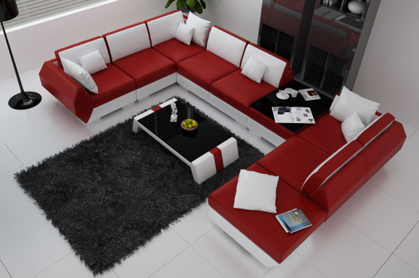Sofá de cuero Sofá Conjunto de sofá Nuevo Sofá de esquina Diseño de juego de esquina Sofá moderno R7002