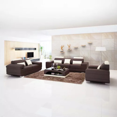 Sofá moderno con conjunto de sofás de 3-2-1 plazas, mesa de centro, sofá de cuero, sofá de diseño para el salón.
