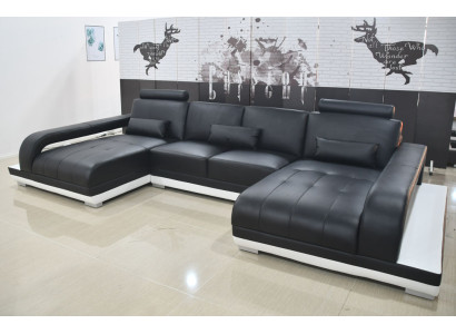 Sofá de cuero Sofá diseño moderno tapizado en cuero Sofá esquinero Sofá Tejido Salón