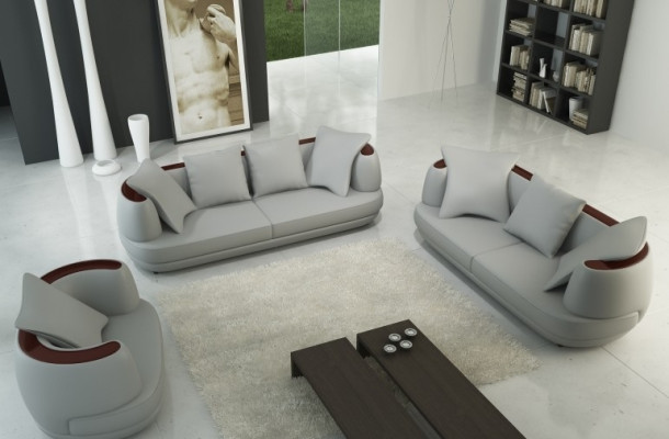Sofá de cuero USB Juego de sofás 3+2+1 Sofá Asiento Acolchado Conjunto de sofá Conjuntos