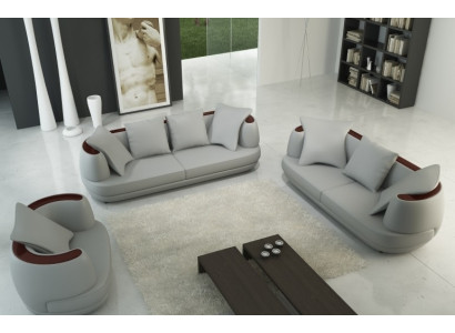 Sofá de cuero USB Juego de sofás 3+2+1 Sofá Asiento Acolchado Conjunto de sofá Conjuntos