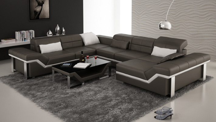 Sofá de cuero Sofá Sofá Sofá de esquina Conjunto de sofás Diseño Sofá moderno