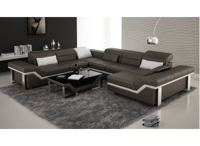 Sofá de cuero Sofá Sofá Sofá de esquina Conjunto de sofás Diseño Sofá moderno