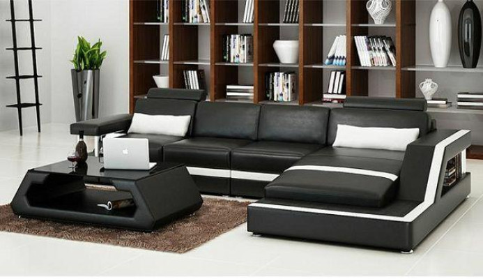SOFÁ DE CUERO XXL CON USB PARA SALA DE ESTAR, SOFÁ ESQUINERO DE CUERO CON USB, CONJUNTO DE MUEBLES DE SALA