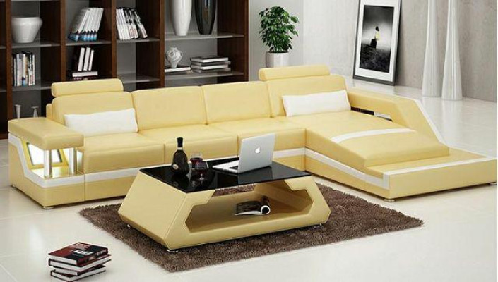 SOFÁ DE CUERO XXL CON USB PARA SALA DE ESTAR, SOFÁ ESQUINERO DE CUERO CON USB, CONJUNTO DE MUEBLES DE SALA